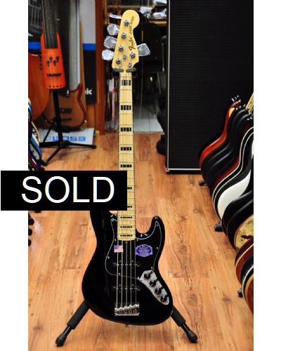 Fender American Deluxe Jazz Bass V Black MN